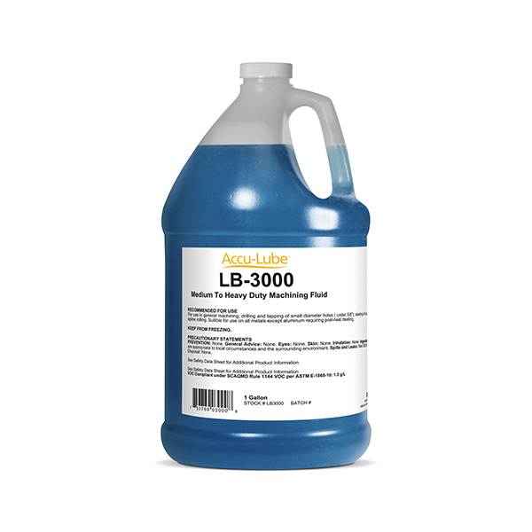 Accu-Lube LB-3000 Moderate Duty Lubricant/Coolant - 1 Gallon Bottle - Click Image to Close